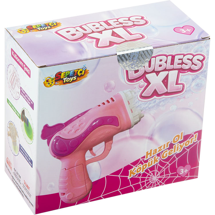 PİLLİ ÇOKLU PEMBE KÖPÜK TABANCA