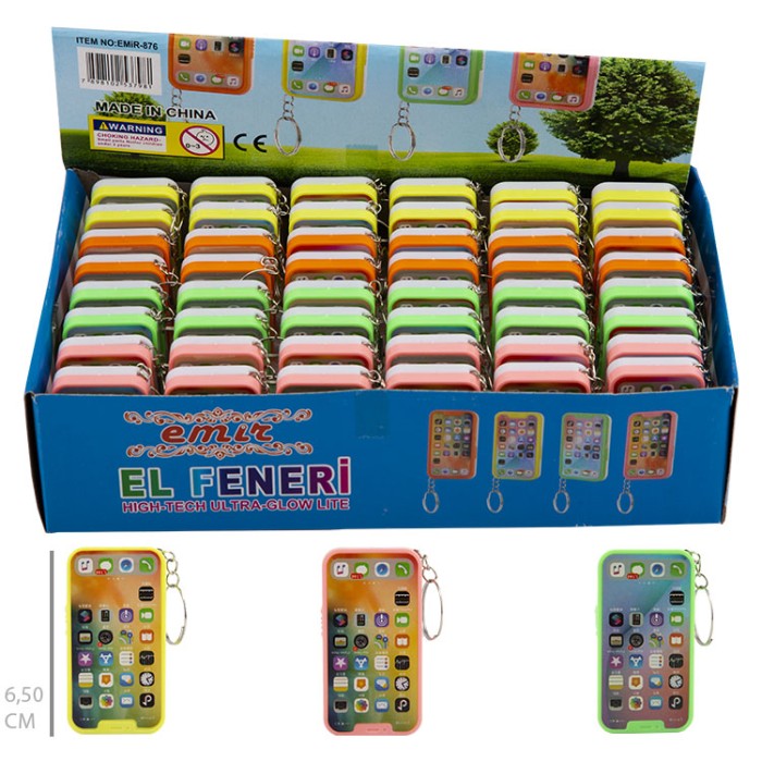 İPHONE IŞIKLI ANAHTARLIK 48’Lİ EMİR-876