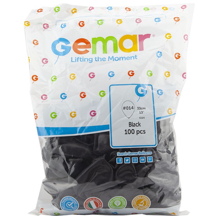 GEMAR SİYAH(BLACK) 10’’ İÇ MEKAN BALON G90-BLACK