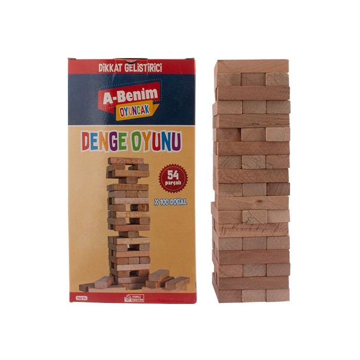 DOĞAL TOYS KAVAK DENGE OYUNU 54’LÜ#