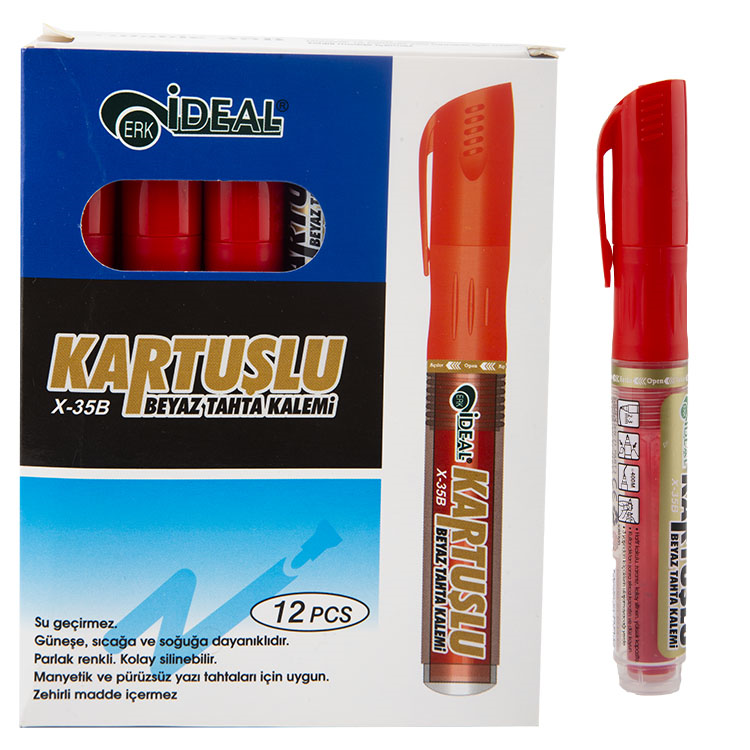 KIRMIZI 12’Lİ KARTUŞLU TAHTA KALEMİ