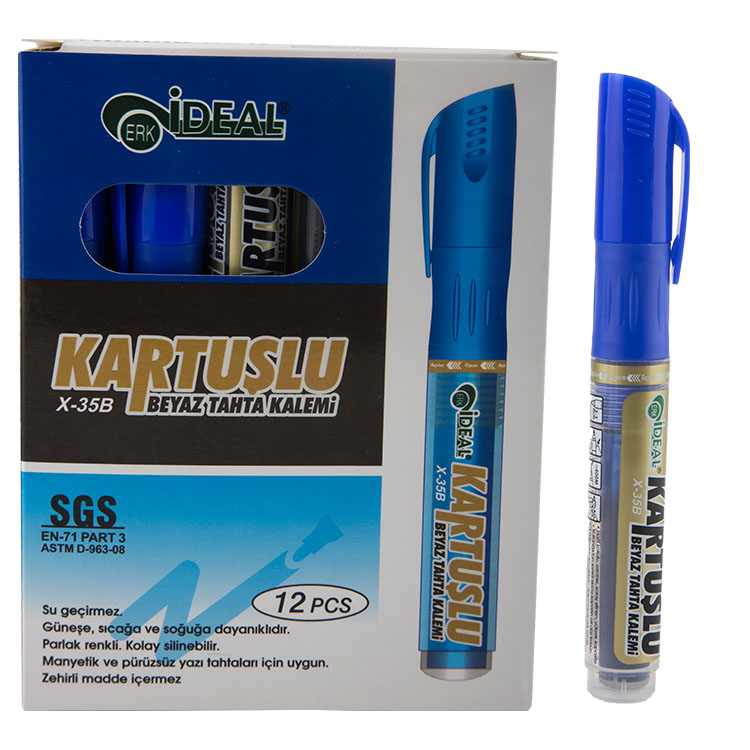 MAVİ 12’Lİ KARTUŞLU TAHTA KALEMİ