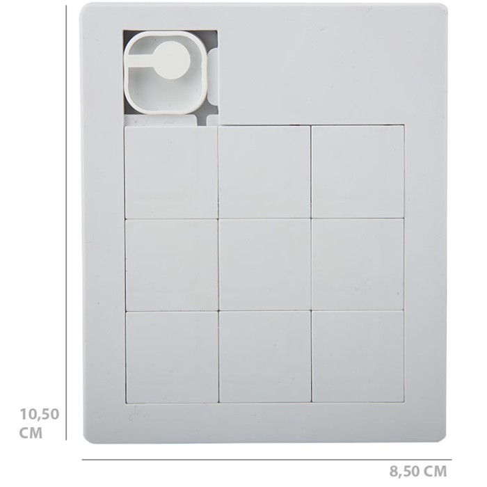 BÜYÜK BEYAZ ZEMİNLİ BOŞ KAYDIRMA PUZZLE 10,50CM*9,50CM