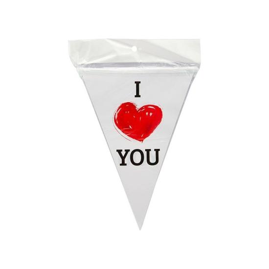 I ?? YOU BASKILI ÜÇGEN BAYRAK FLAMA
