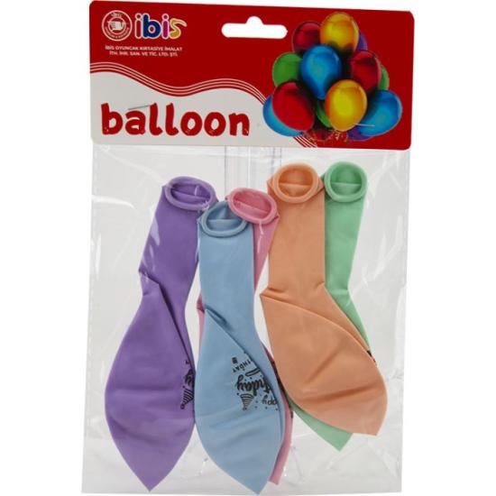 5’Lİ İTHAL HAPPY BİRTHDAY DESENLİ BALON İBİS-1129-1
