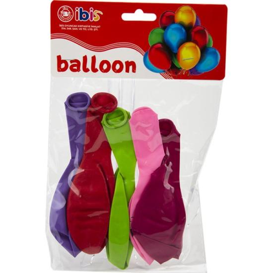 5’Lİ İTHAL TEK RENK BALON İBİS-1129-8